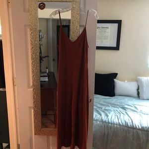 Zara Wide leg Burnt Orange Jumpsuit